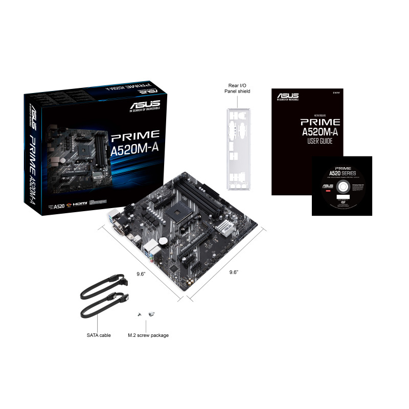 MOTHERBOARD ASUS (PRIME A520M-A II/CSM) SOCKET AM4,4*DDR4,HDMI,DP,VGA,PCIE-3.0,M.2,MICRO ATX image 14